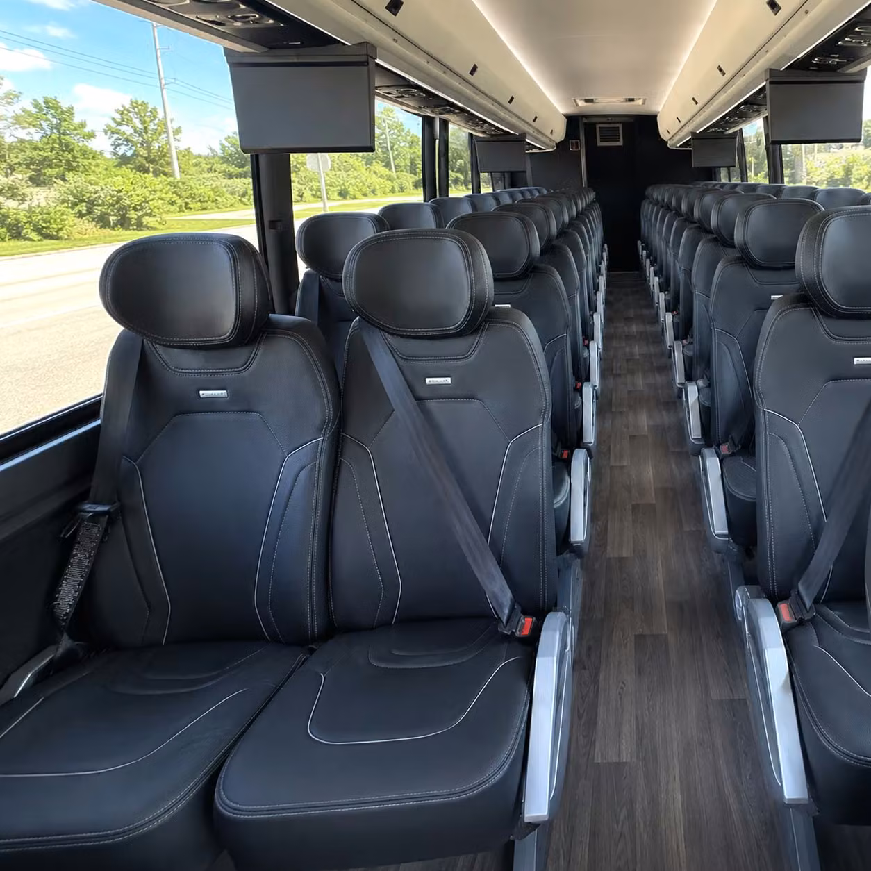 56 passenger charter bus interior