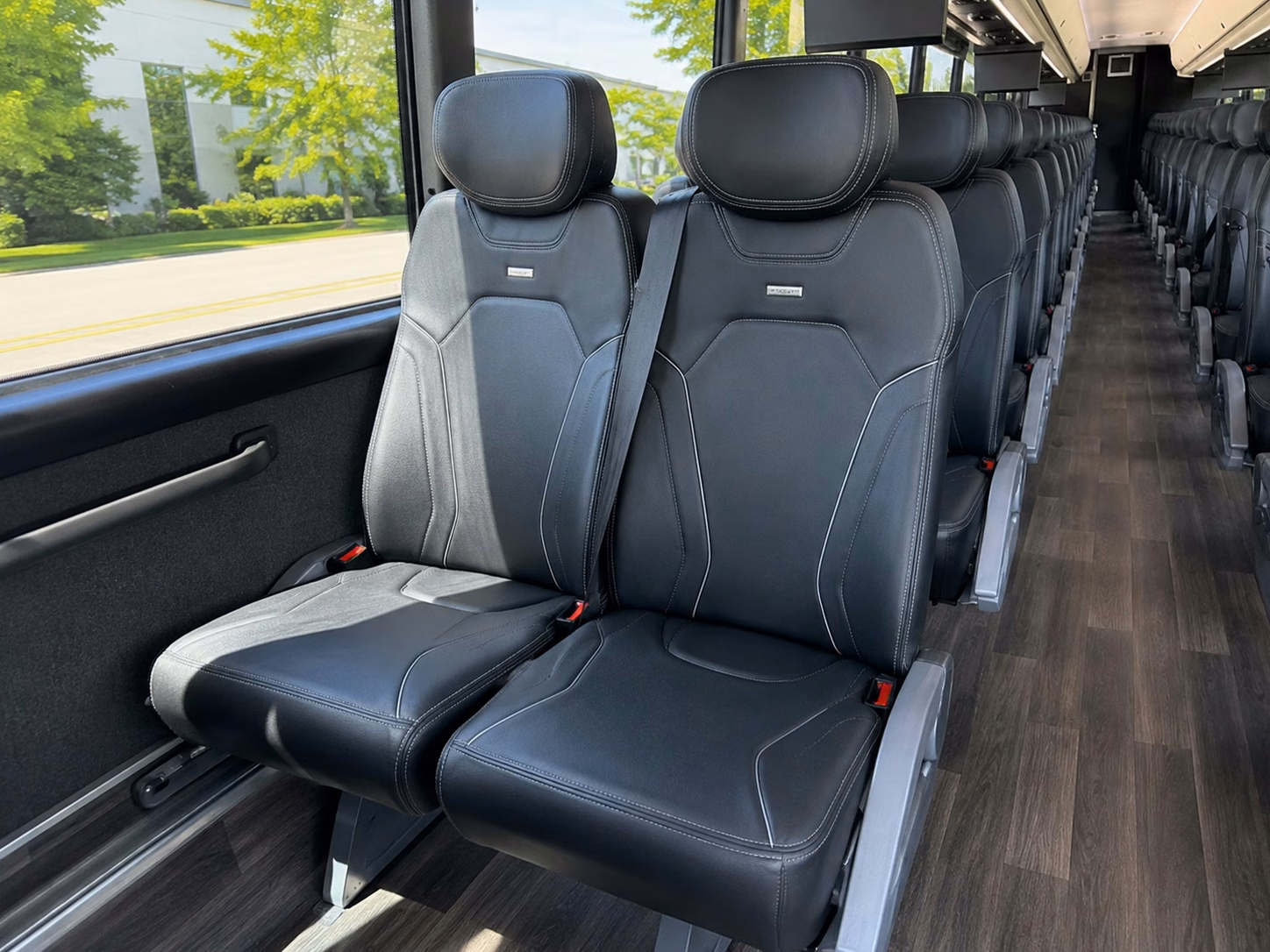 plano charter bus interior